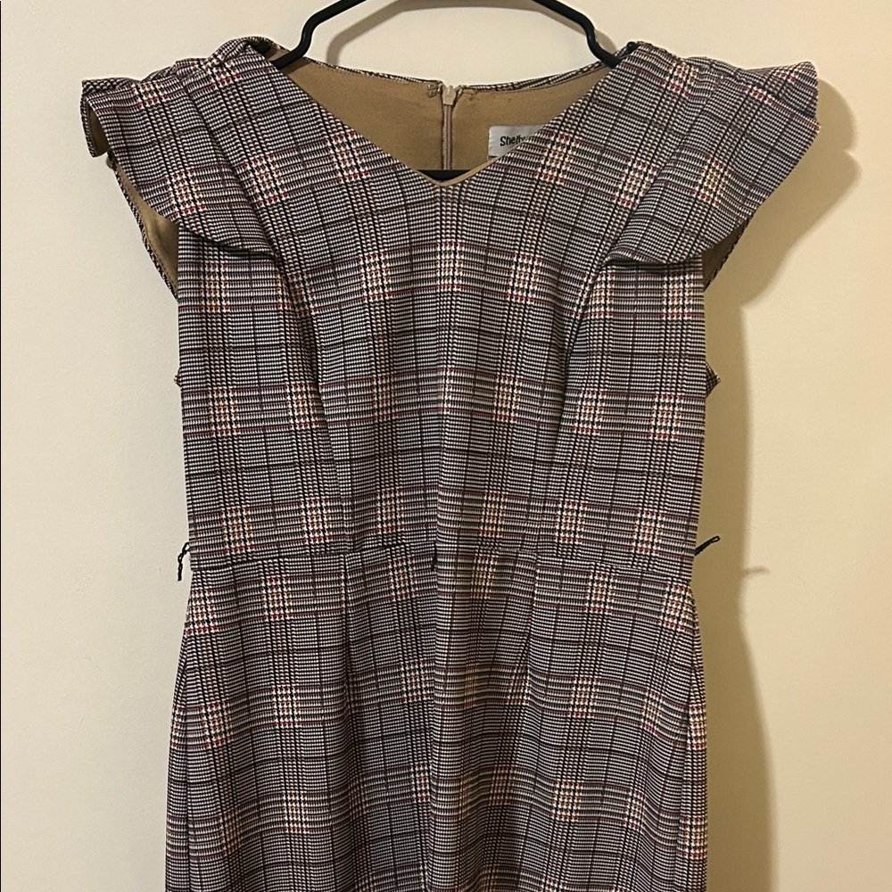 Shelby & Palmer Plaid Midi Dress - Black and White